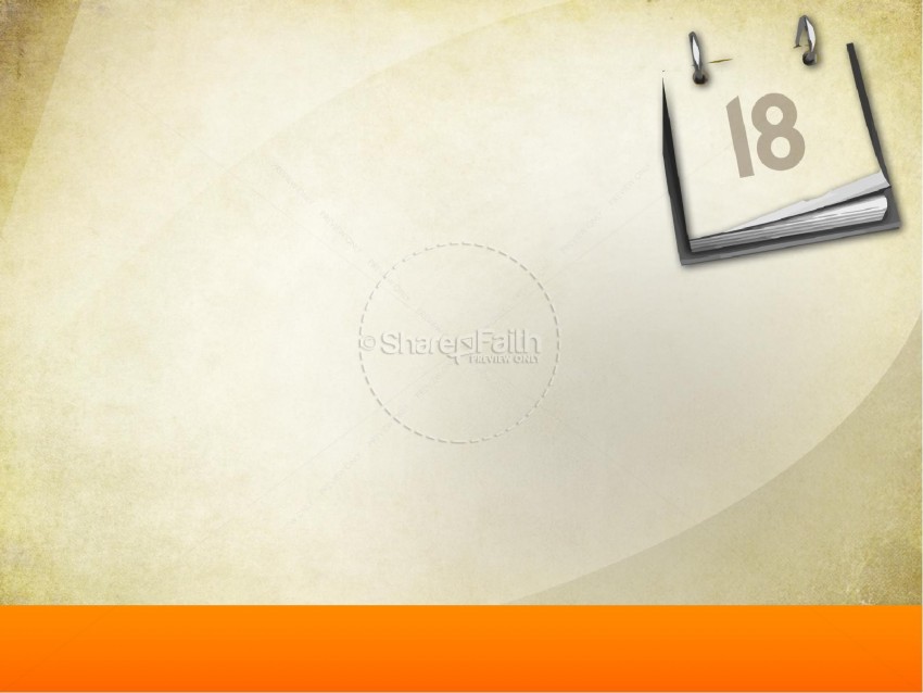 Announcement 18 Celendar PowerPoint Background