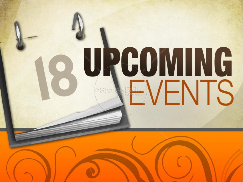 Announcement 18 Upcoming Events PowerPoint Background