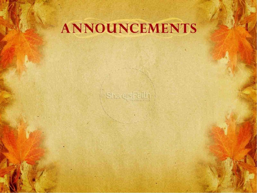 Announcement Flower Design PowerPoint Background