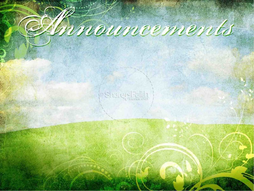 Announcement Green Design PowerPoint Background