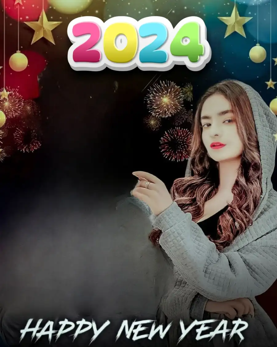 Anushka Sen Picsart Happy New Year 2024 Background