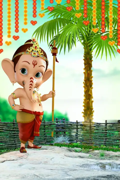 Baby  Ganesh Chaturthi Editing Background Full HD Download