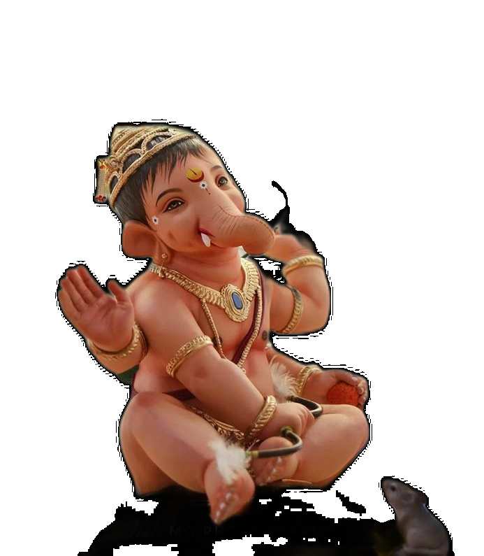 Baby Ganesha With Rat  PNG Images Download Free