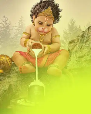 Baby Hanuman Happy Ram Navami Background