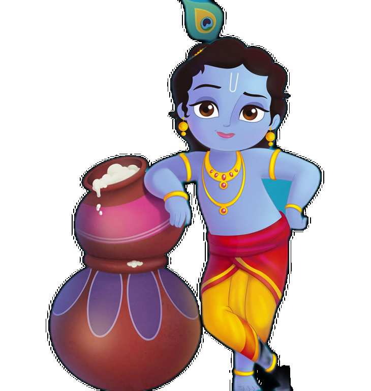 Baby Krishna Cartoon PNG Images Transparent Background