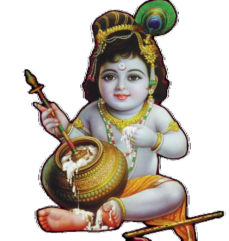 Baby Krishna Eating Butter PNG Images HD Free Download