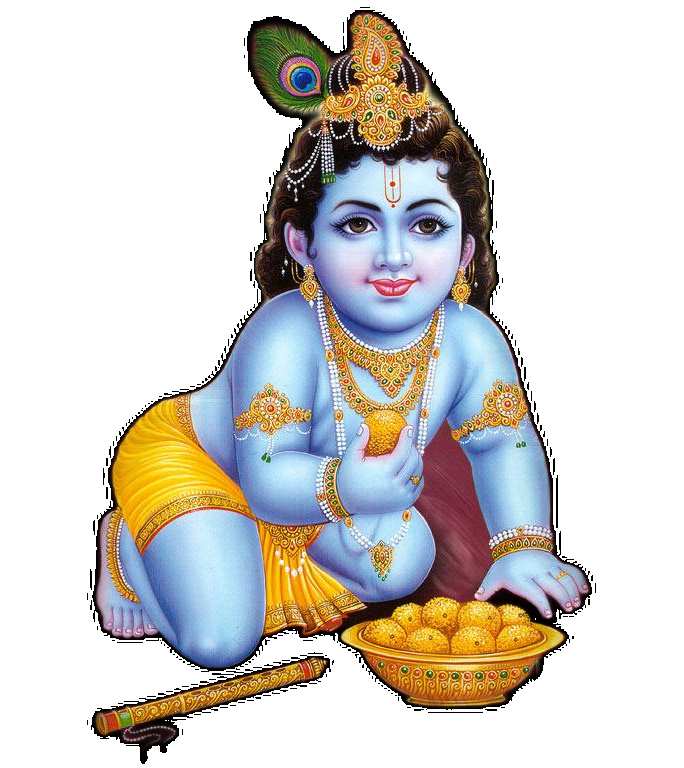 Baby  Krishna Eating Laddu PNG Images HD Free Download