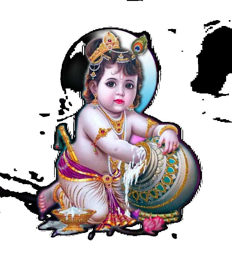 Baby Krishna Eating Makhan PNG Images HD Free Download