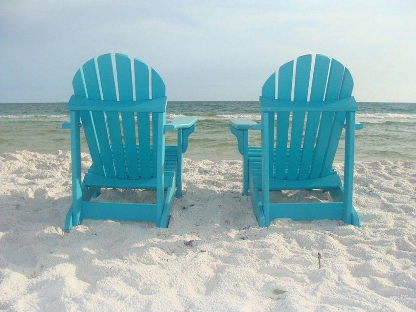 Back Side Chair On Beach HD Background Wallpaper