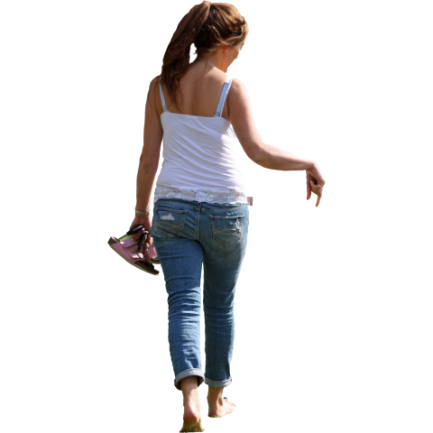 Back View Girl Transparent PNG Download