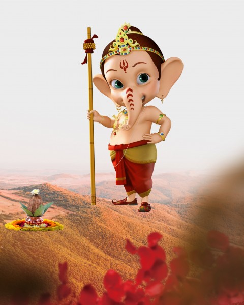 Bal Ganesh Chaturthi CB PicsArt Editing Background