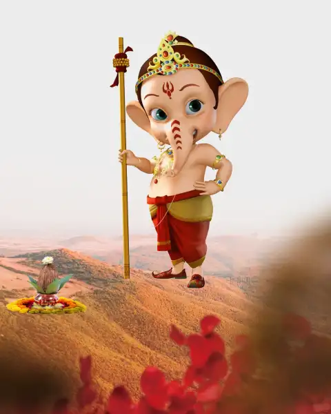 Bal Ganesh Chaturthi Picsart Photo Editing Background