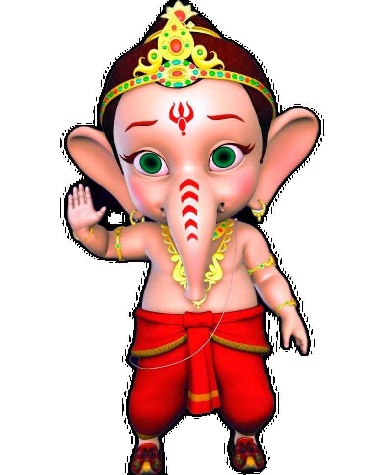 Bal Gopla Ganesha Standing  PNG Images Download Free