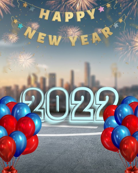 Balloon  Happy New Year 2022 CB PicsArt Editing Background