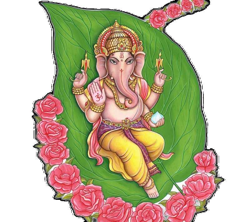 Batel Leaf Ganesh PNG Transparent Background