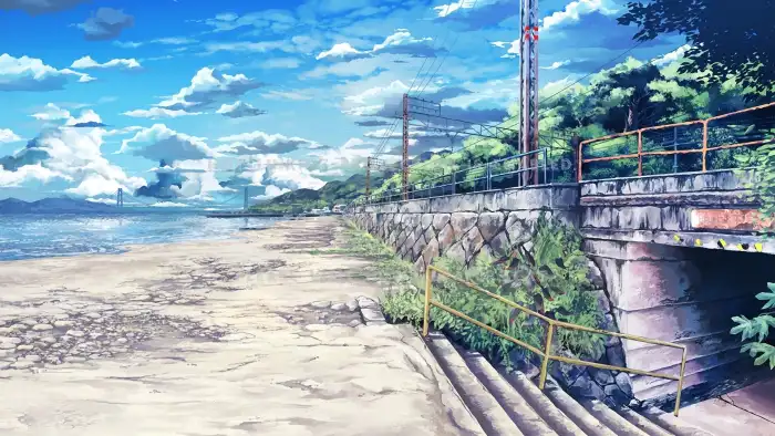 Beach Anime Background Free Download Zoom