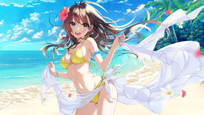 Beach Anime Girl Wallpapers HD Background Free