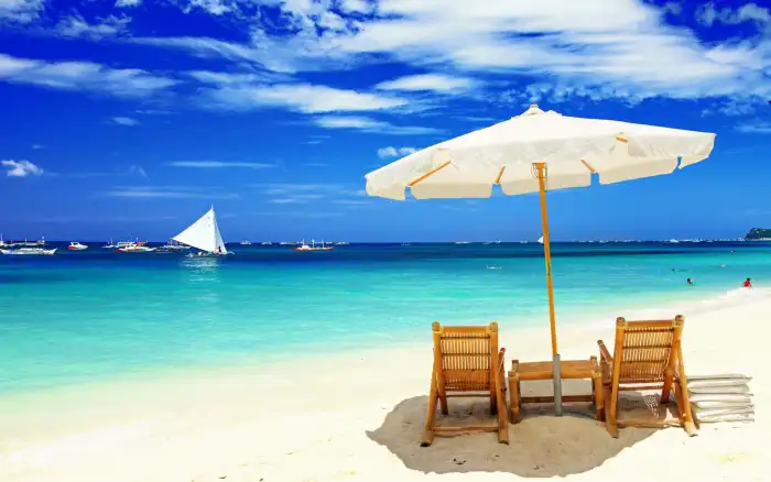 Beach Chair Background Free Wallpaper Download