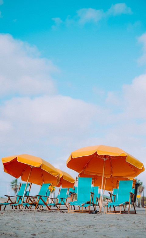 Beach  With Chair Umbrella Picsart Editing CB Background