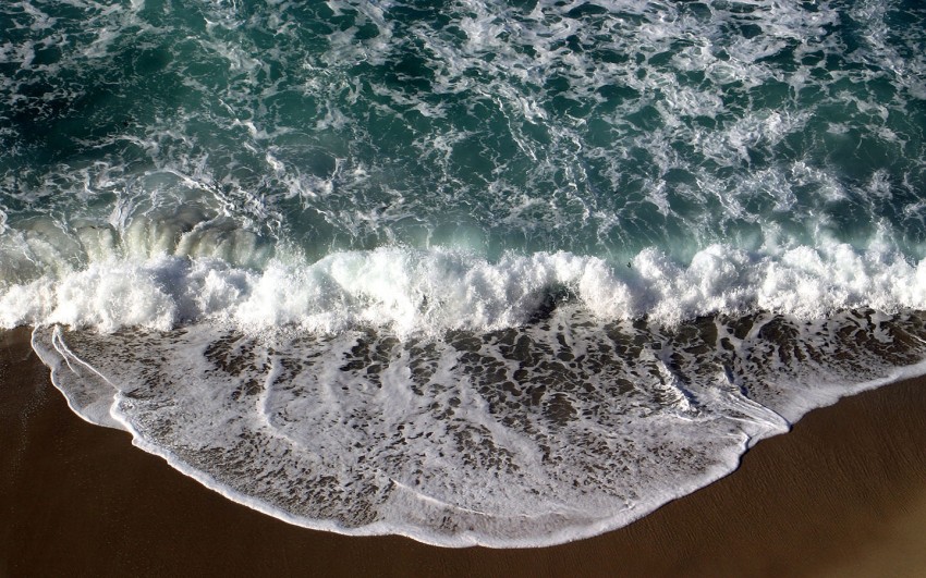 Beach Water Waves Full HD Background  Download