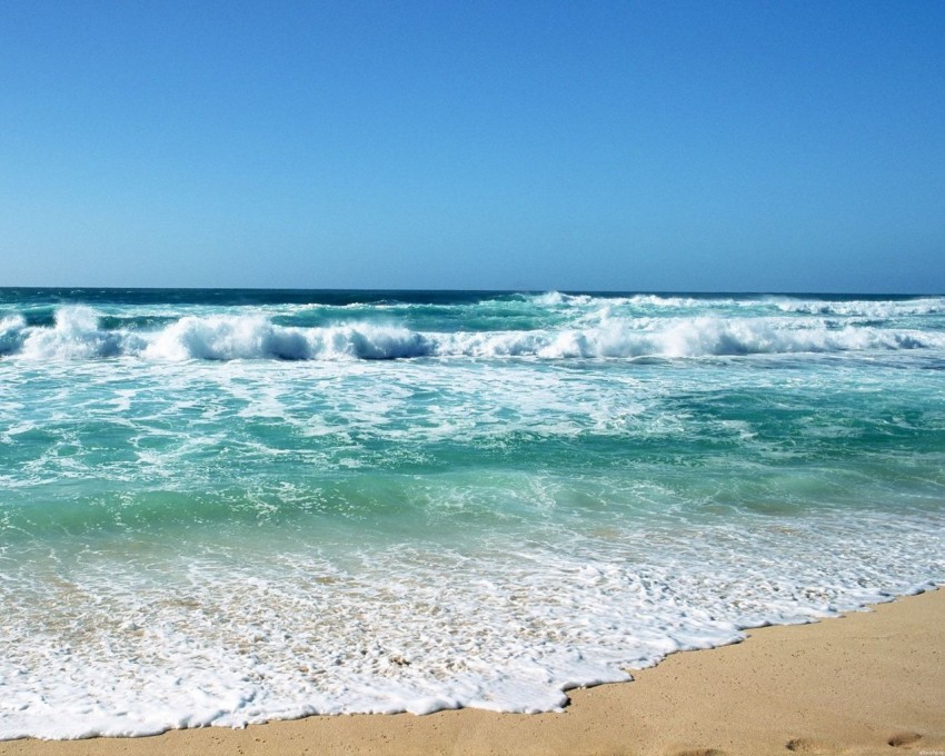 Beach Water Waves HD Background    High Resolution