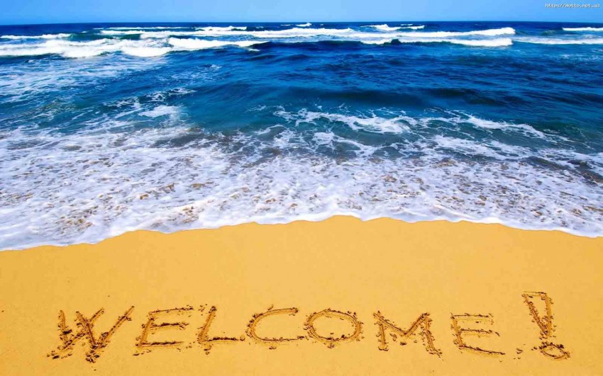 Beach Welcome PowerPoint Background Templates