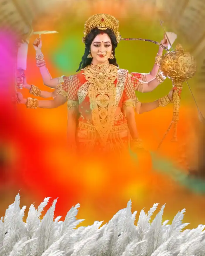 Beautiful Maa Durga Happy Navratri Background