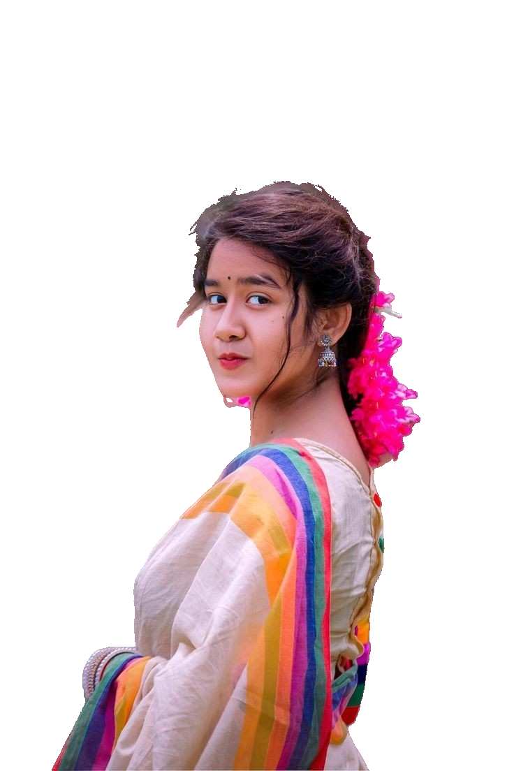 Beautiful Womain Girl In Saree PNG Images Download