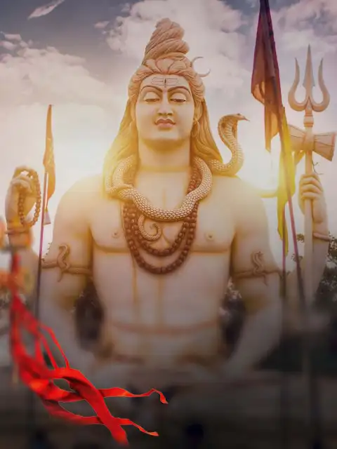 Big Size Statue CB Mahadev Editing Background Download HD