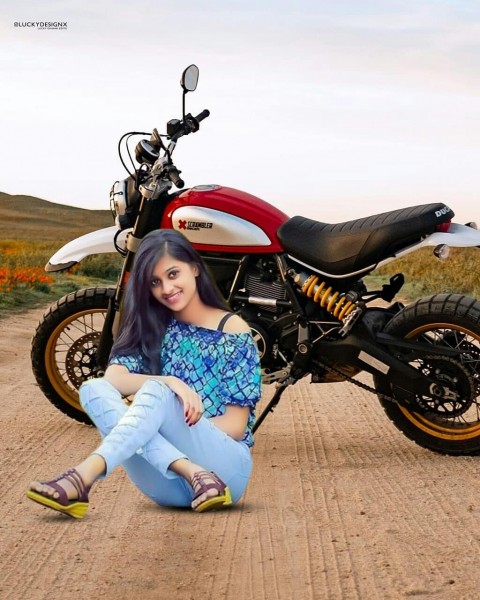 Bike Photo Editing HD Background With Girl