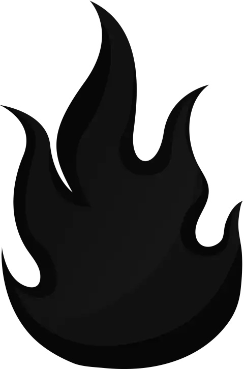 Black Cartoon Burning Fire PNG Images