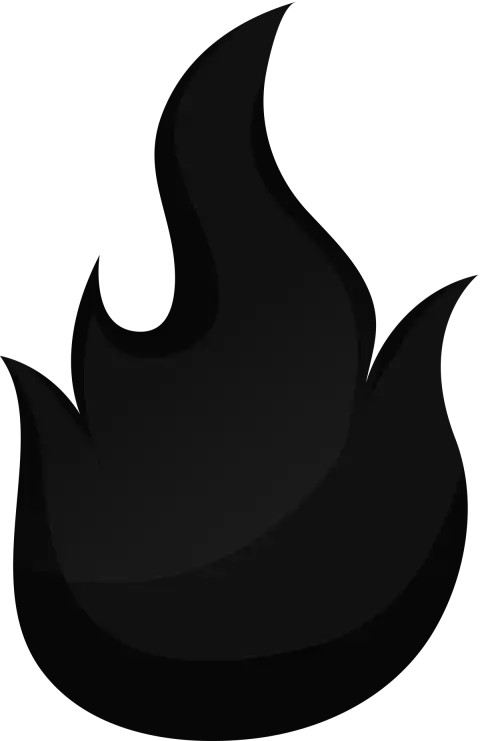 Black Cartoon Burning Fire PNG Images