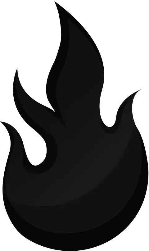 Black Cartoon Burning Fire PNG Images