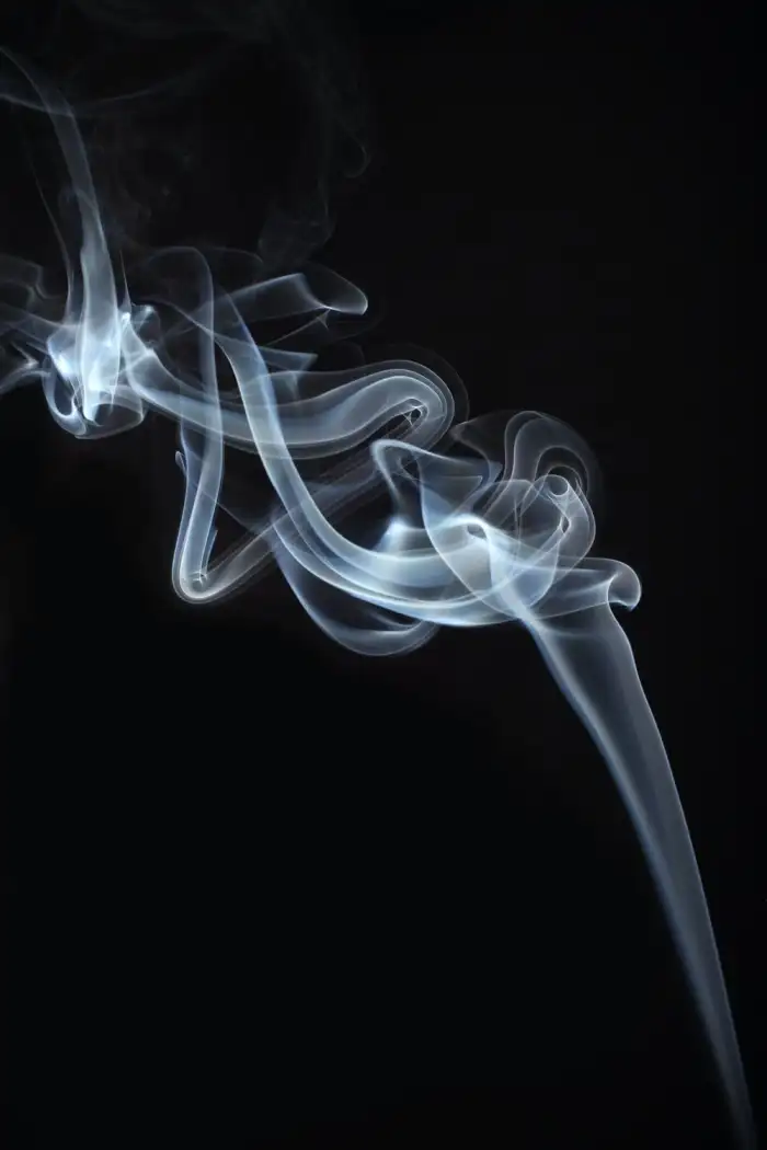 Black Cigarette Smoke White HD Background