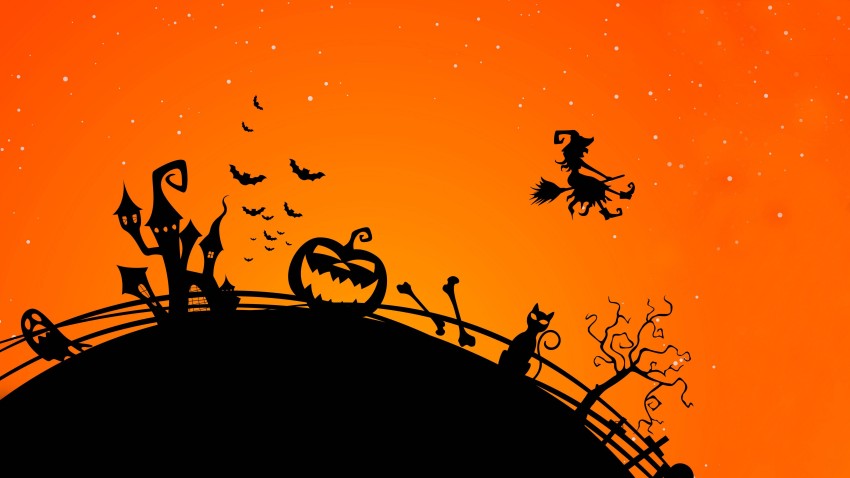 Black Dark Halloween Wallpaper Background