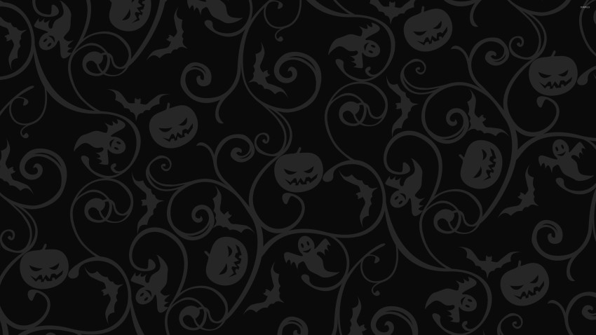 Black Dark Halloween Wallpaper Background