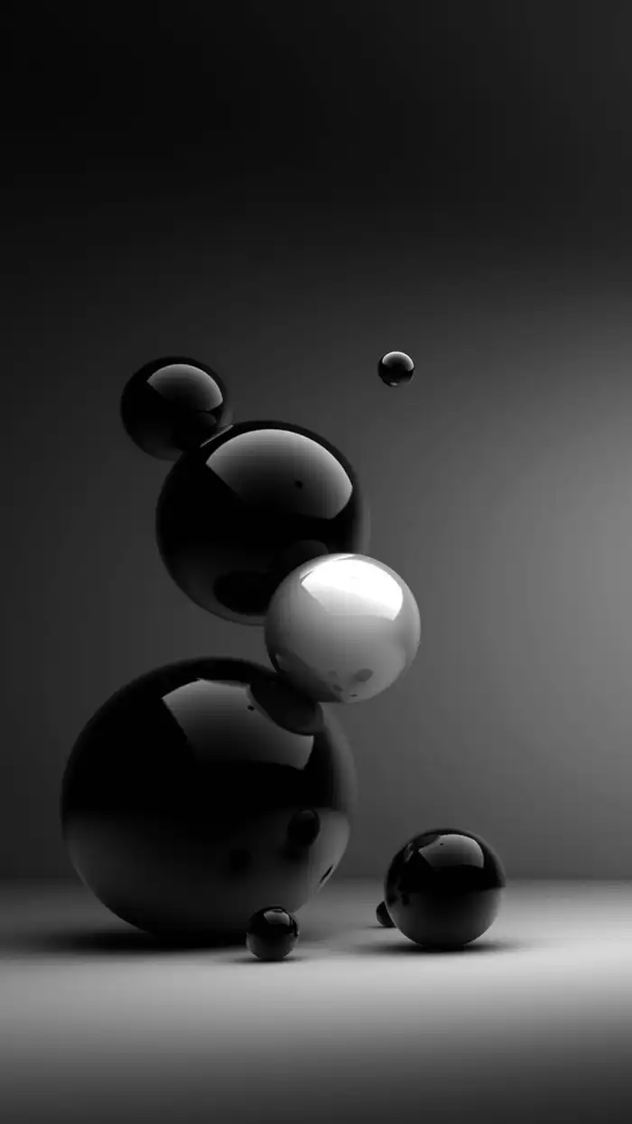 Black Group Of Black And White Balls Background