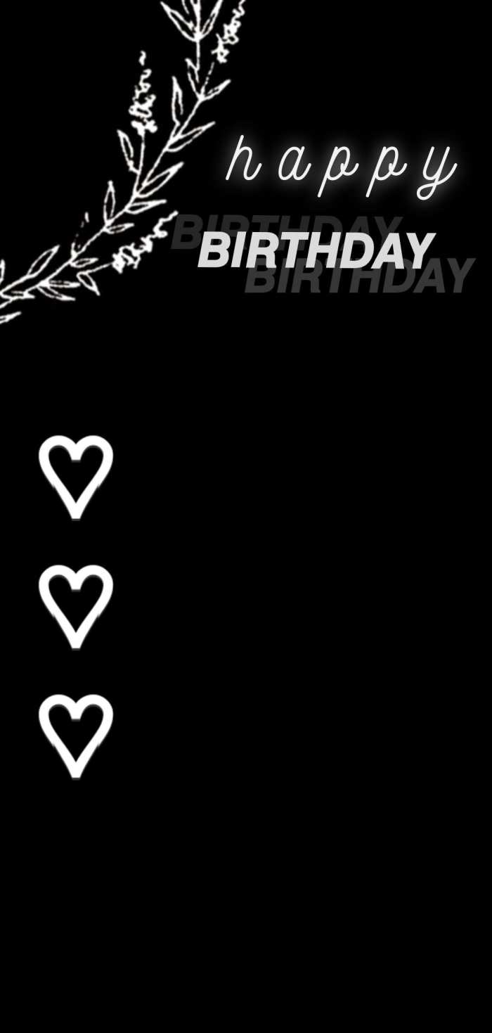 Black Instagram Happy Birthday Story Post Background