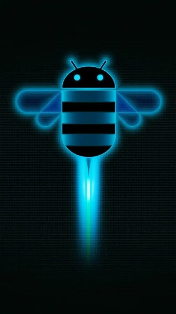 Black Light With A Bee Face Background