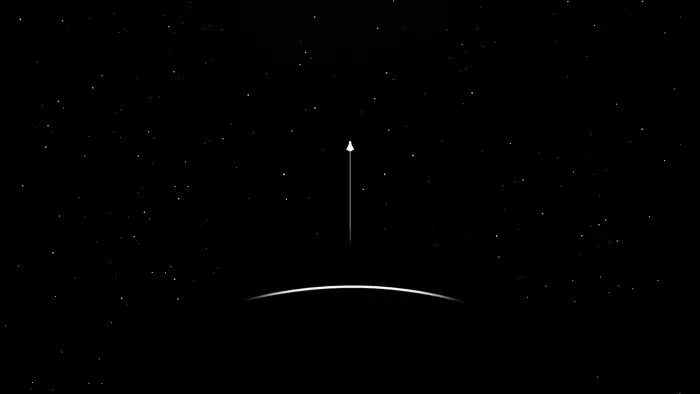 Black Minimalist Spce Rocket Background HD Free Wallpapers