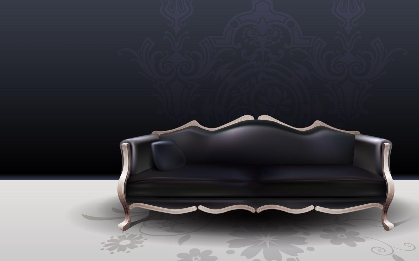 Black Sofa HD Background Wallpaper Download