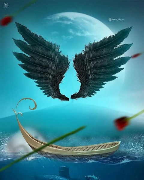 Black Wings PicsArt CB Photo Editing Background HD Download