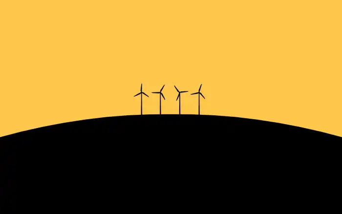 Black Yellow  Group Of Wind Turbines Background HD Wallpapers