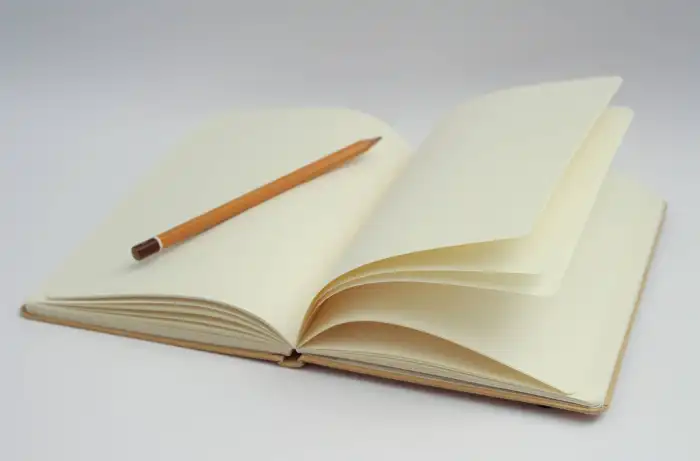 Blank Page Journal With Pencil Background HD Images