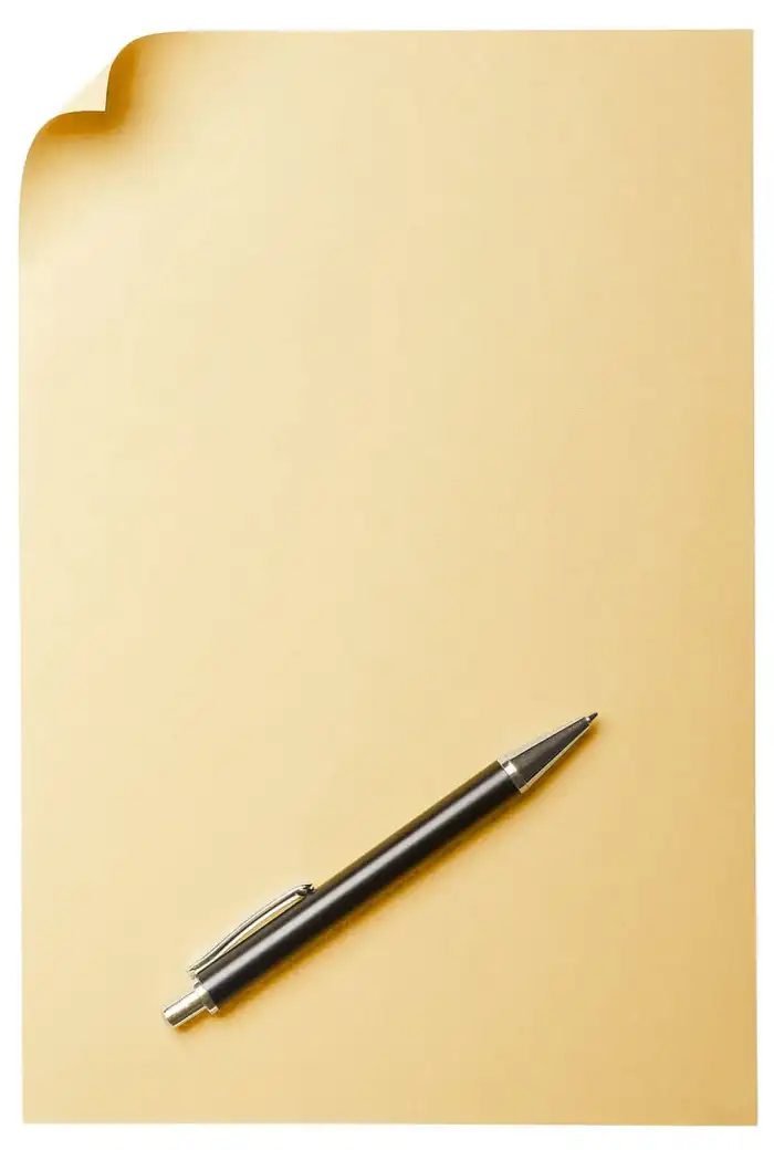 Blank Page Jute Paper Metal Pen Background HD Images