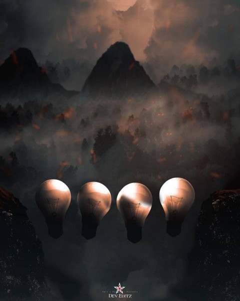 Bulb Manipulation Mountain Dark Editing CB Background