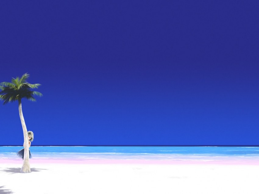 Blue Beach PowerPoint Background Templates