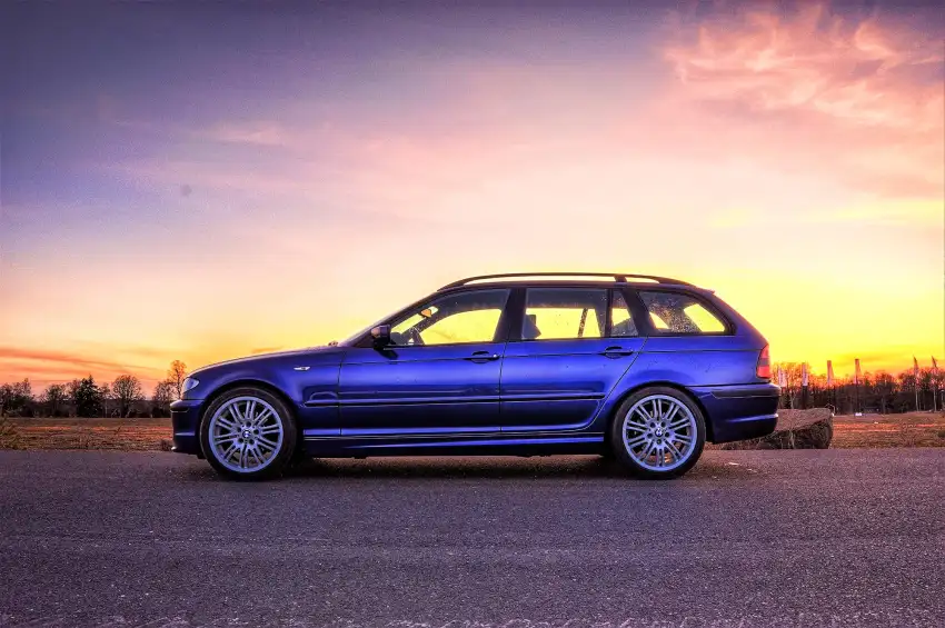 Blue Car Sunset Sky CB Editing Background HD Download Free