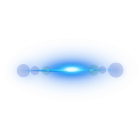 Blue Color Lens Flare PNG Transparent Background