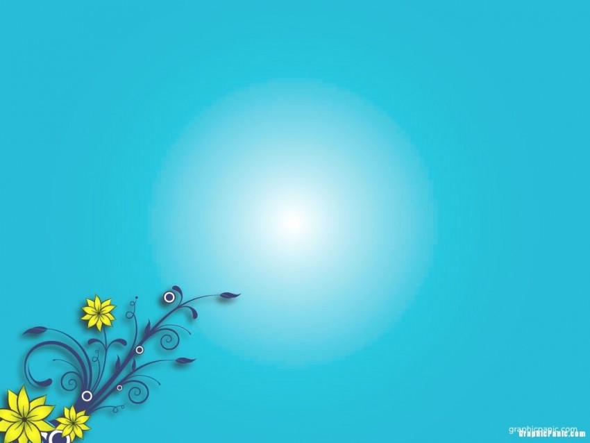 Blue Flower PowerPoint Background  Download